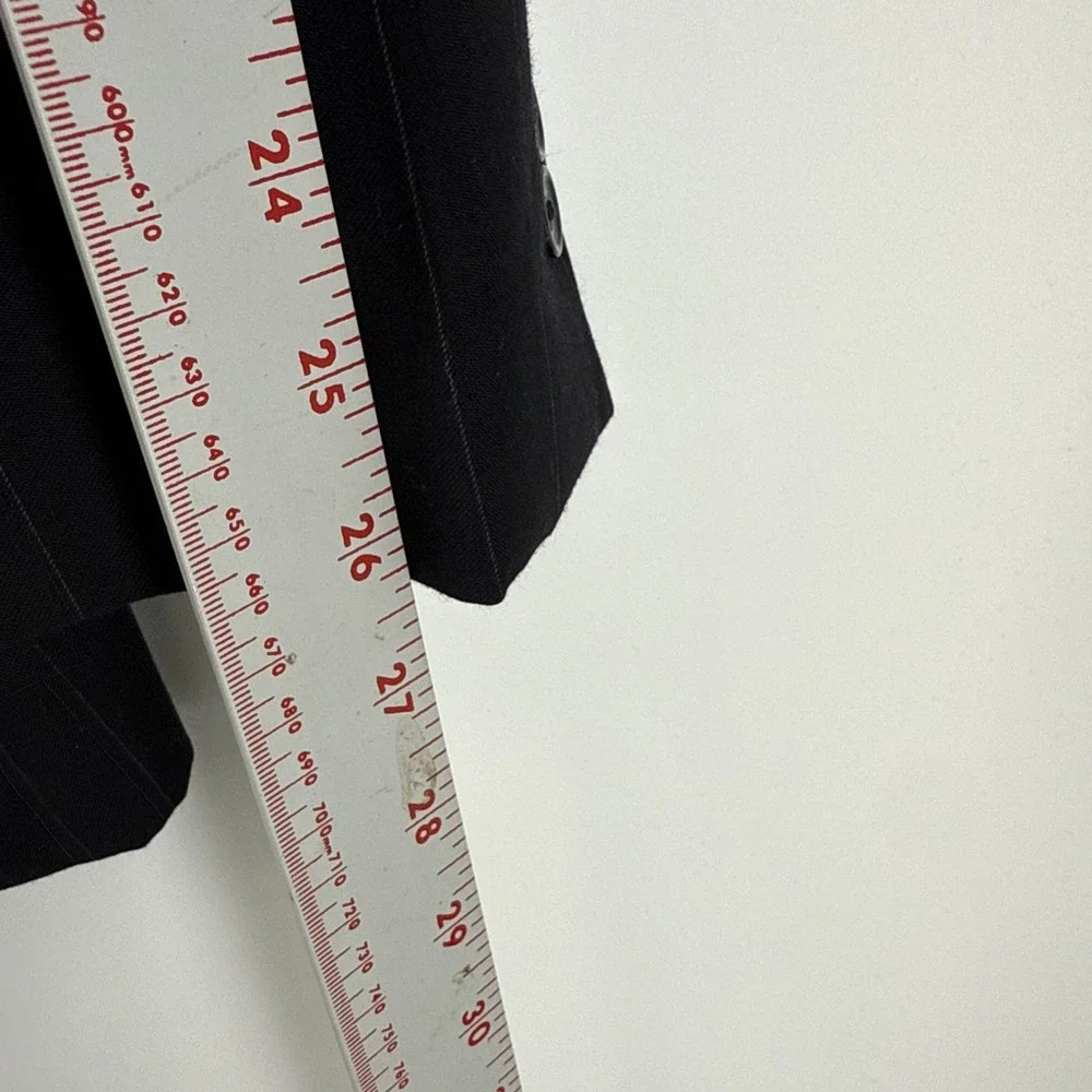 Jos A Bank Signature Men's 44L Navy Pinstriped Wool‎ 2 Button Notch Blazer